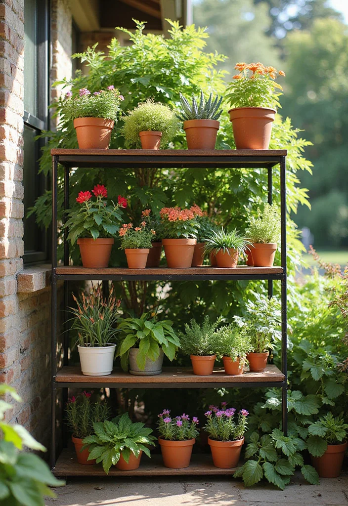 12 Planter Box Ideas for Simple and Stylish Displays - 8. Tiered Planting Shelf