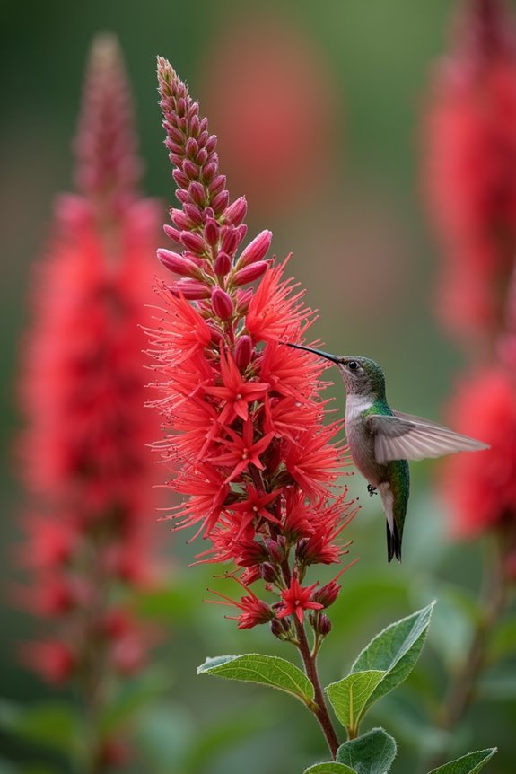 bee balm attracts persistent hummingbirds