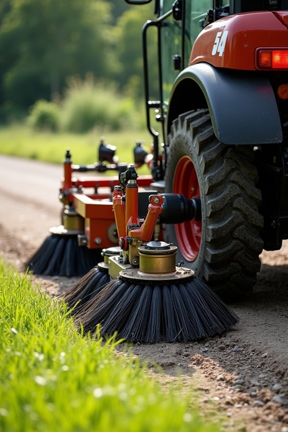 brush height adapts debris handling reach