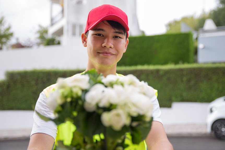 flowers delivered in five minutes