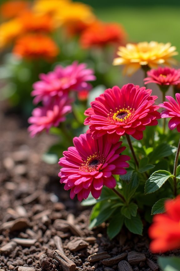 Growing Flowers in Mulch: What You Need to Know 9 four inches 2 3 inch clearance