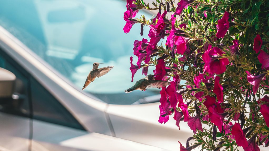 hummingbird attracting garden flowers