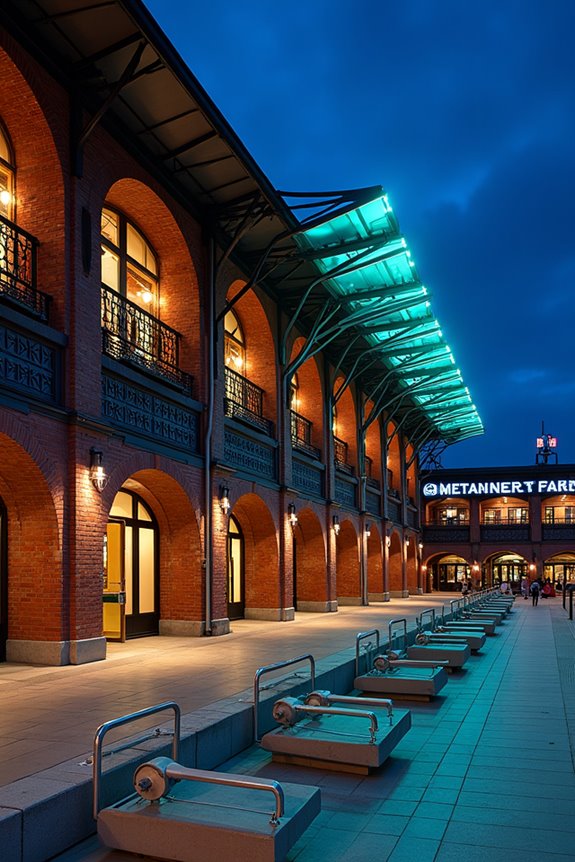 What Is Camden Yards? 2 low raked deck straight walls backdrop