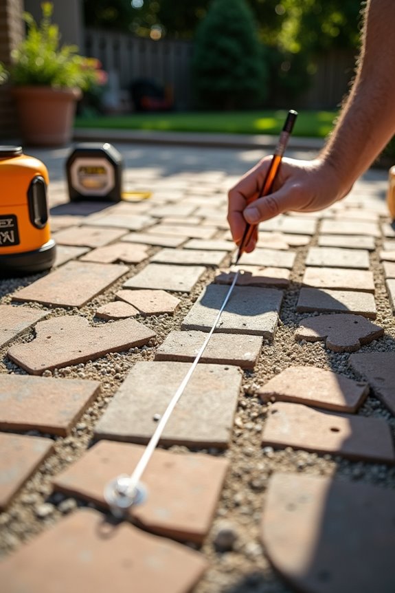 How to Install a Paver Patio in 10 Steps 1 measure mark square drainage