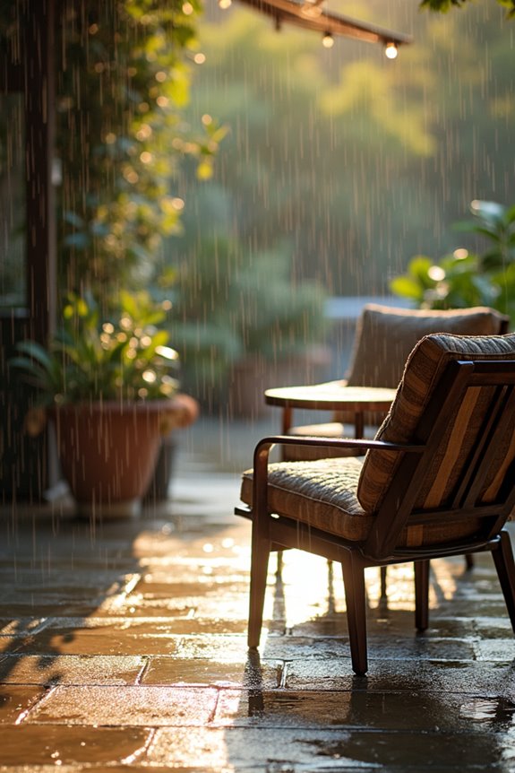 moisture resistant cushions with air drying