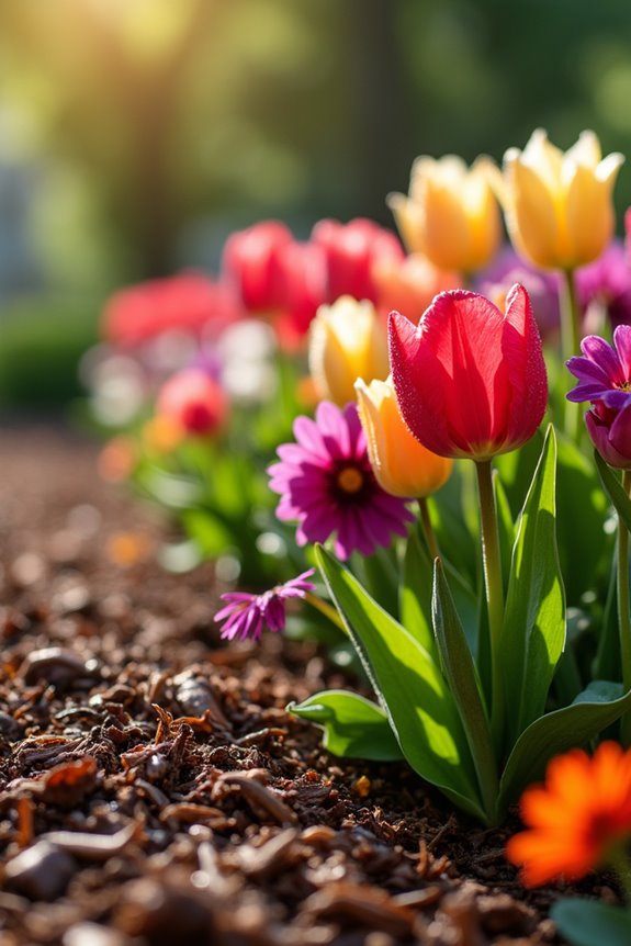 Growing Flowers in Mulch: What You Need to Know 3 organic mulch options for flowers