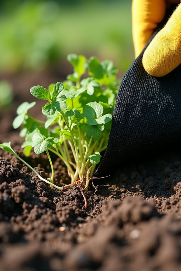 Will Landscape Fabric Kill Weeds? 5 root fragments persist under fabric